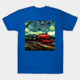 Starry Night Wizarding Express Train T-Shirt